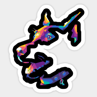 black pop art dog Sticker